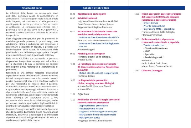 2) Programma Convegno Diagnosi e Cure in Rete