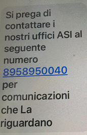 Immagine sms truffa
