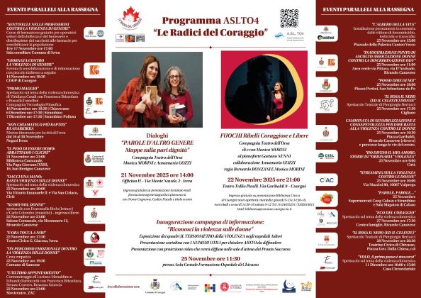 Programma completo eventi-2rid Le Radici del Coraggio 2025