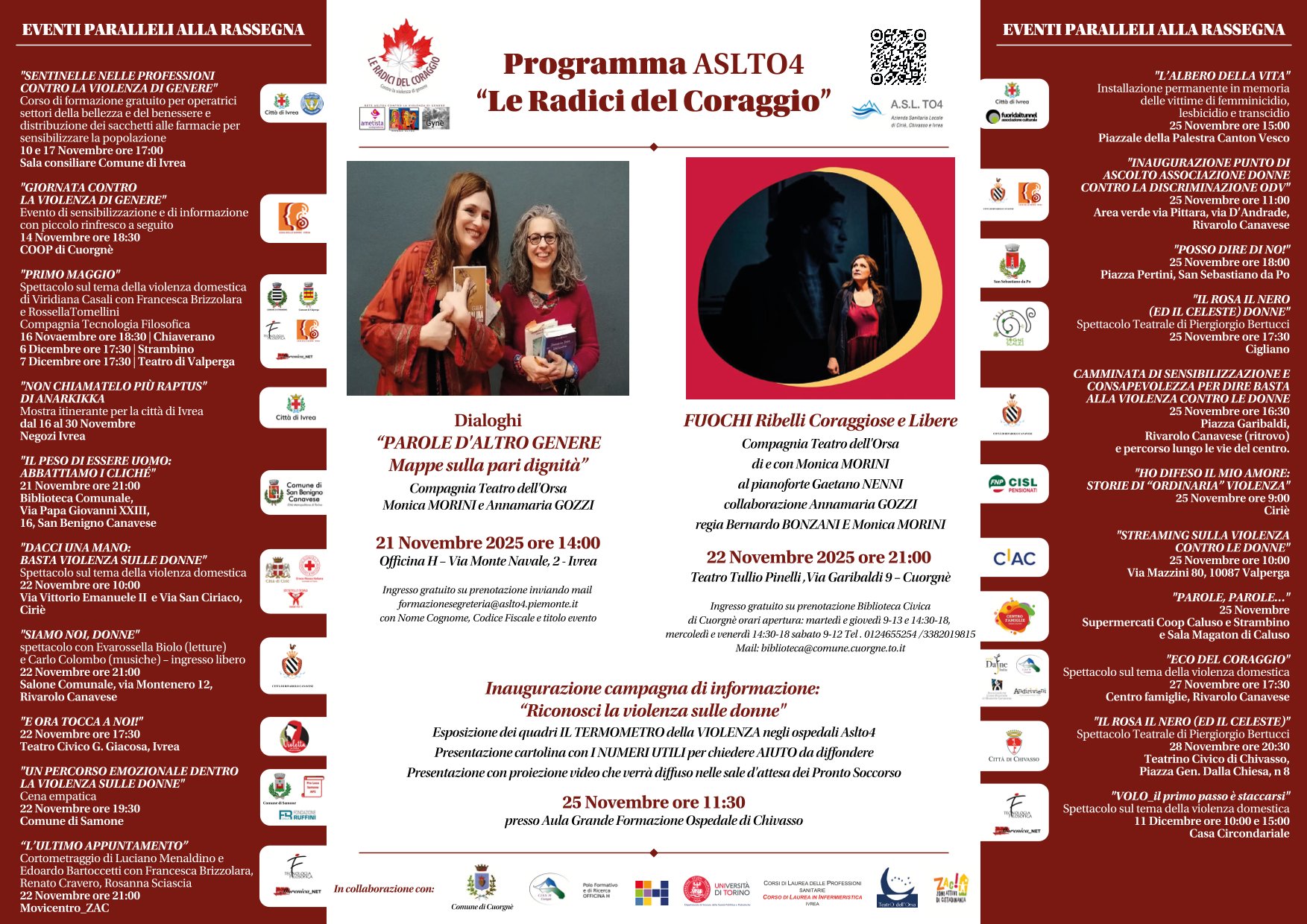 Programma definitivo eventi Le Radici del Coraggio 2025-2